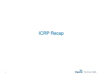 ICRP Recap  1  Closure and Reclamation Planning  Describe activities to be  planned and