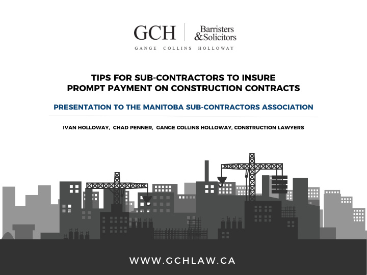 w w w g c h l a w c a pre contract considerations