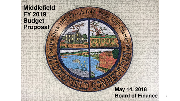 middlefield fy 2019 budget proposal