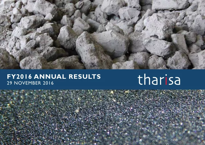 fy2016 annual results