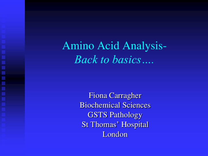 amino acid analysis