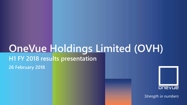 onevue holdings limited ovh