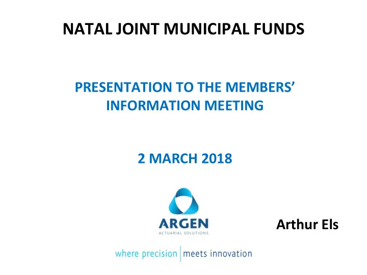 natal joint municipal funds