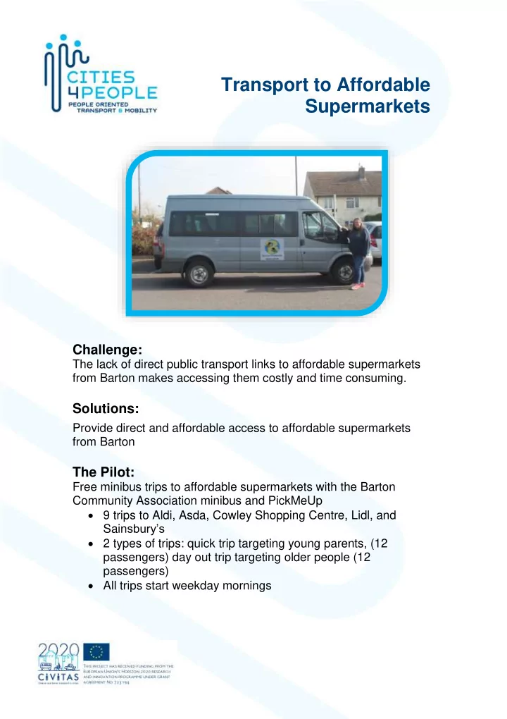 transport to affordable