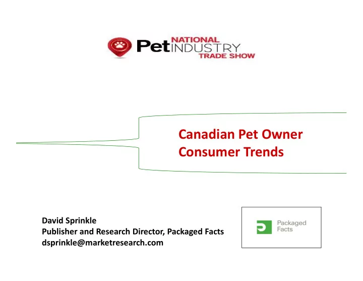 canadian pet owner consumer trends