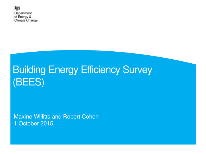 building energy efficiency survey bees