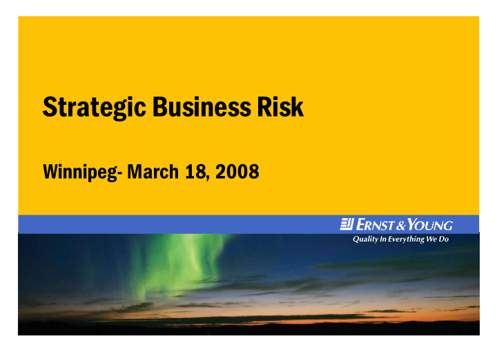 strategic business risk