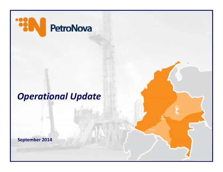 operational update operational update