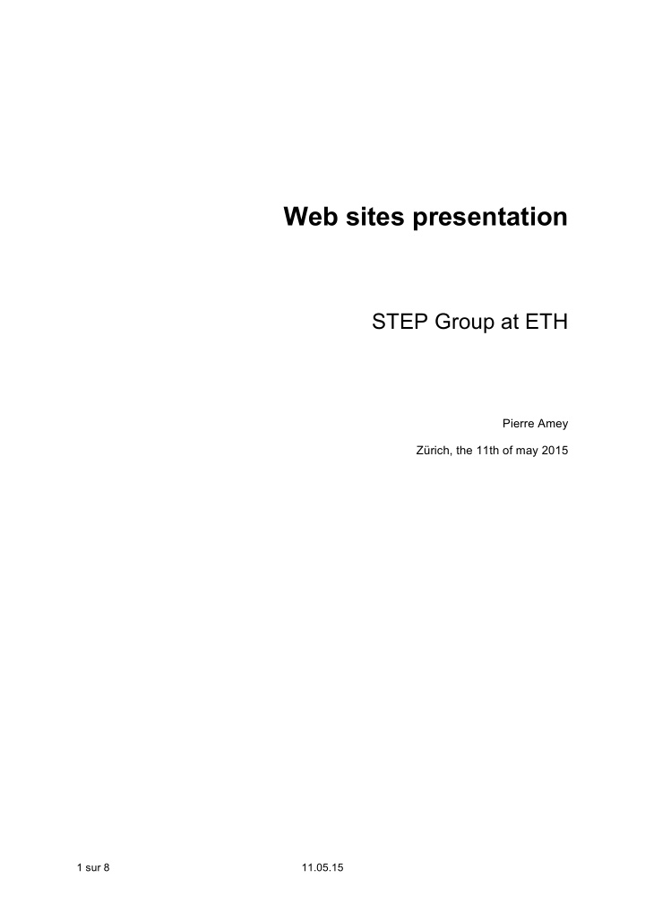 web sites presentation