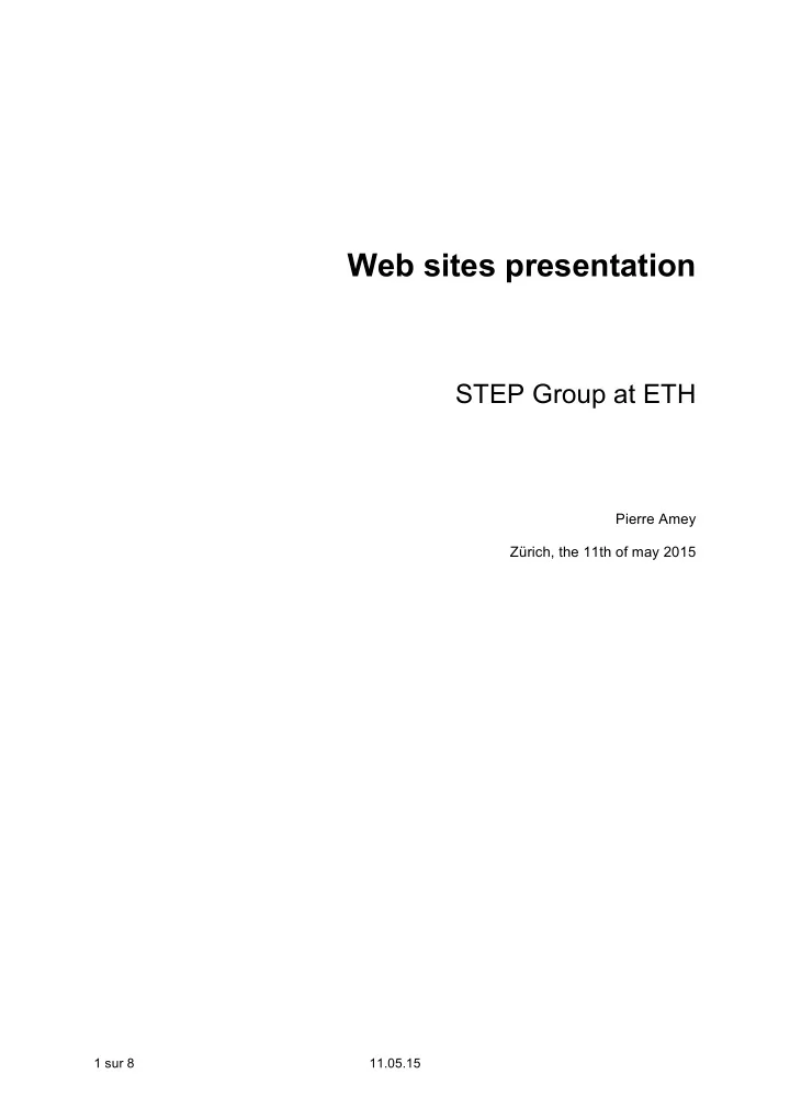 web sites presentation