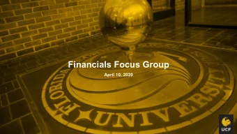 Financials Focus Group  April 10, 2020  Financials Updates:  UCF Rising  HRS-PeopleSoft Integration