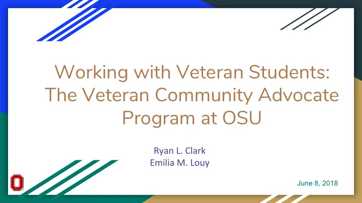 working with veteran students the veteran community