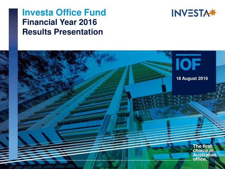 investa office fund