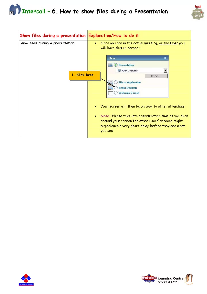 show files during a presentation explanation how to do it