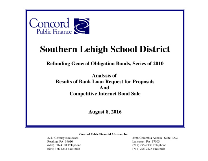 southern lehigh school district