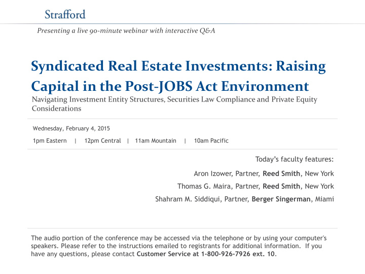 capital in the post jobs act environment
