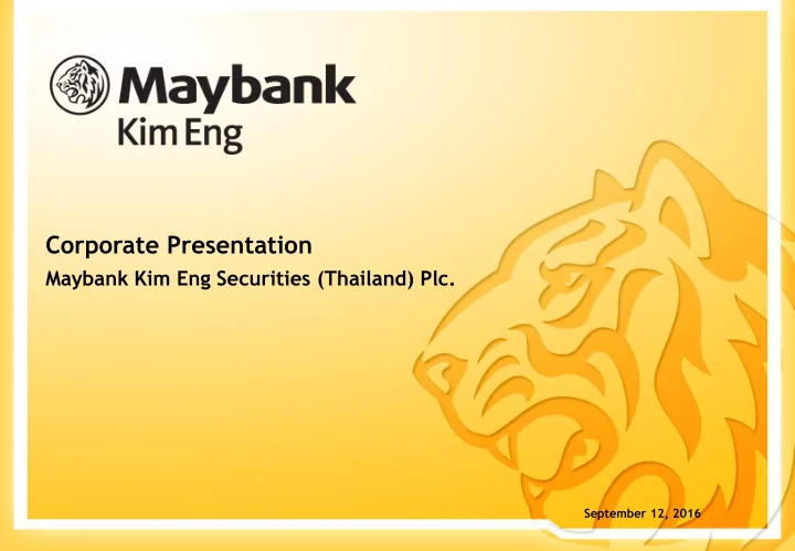 corporate presentation