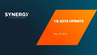 1Q 201  1Q 2018  8 UPD  UPDATE  TE  May 10, 2018  SAFE  SAFE HARBOR  HARBOR ST  STATE  TEME  MENT