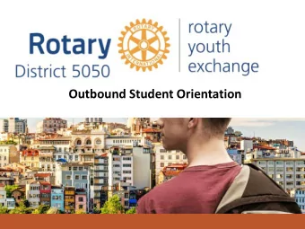 Outbound Student Orientation  Oh Canada  O Canada!  Our home and native land!  True patriot love in