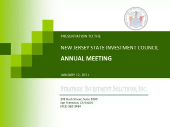ANNUAL MEETING  JANUARY 12, 2011  333 Bush Street, Suite 2000  San Francisco, CA 94104  (415)
