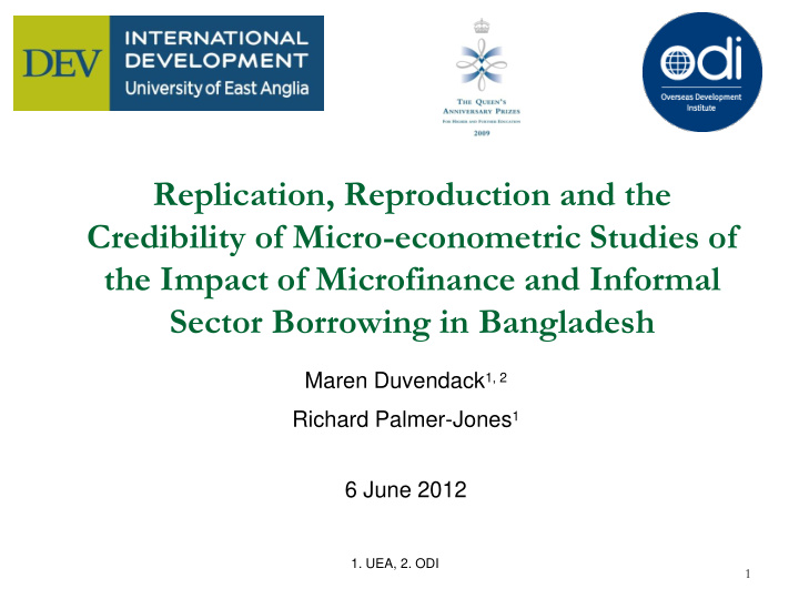 the impact of microfinance and informal