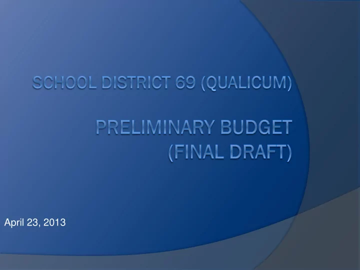 april 23 2013 education is the passport to the future for