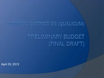 April 23, 2013  Education is the passport to the future,  For tomorrow belongs to those who