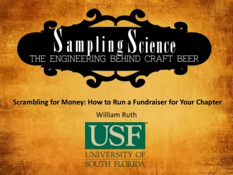 Scrambling for Money: How to Run a Fundraiser for Your Chapter  William Ruth  Who Am I?  William