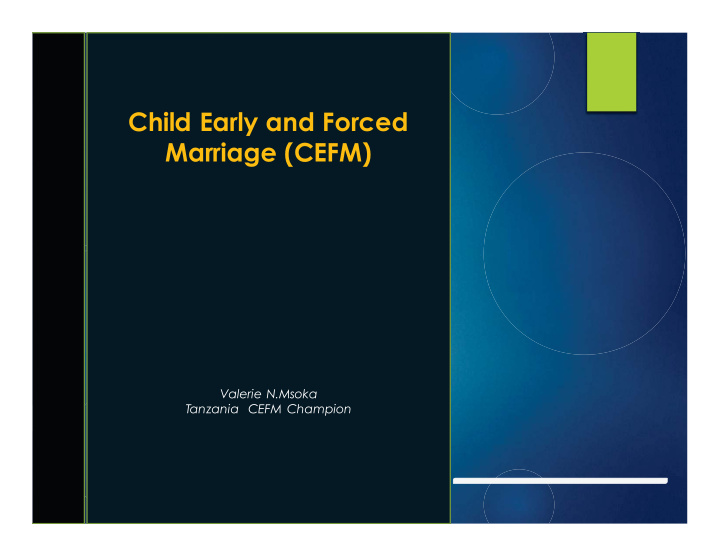 child early and forced marriage cefm