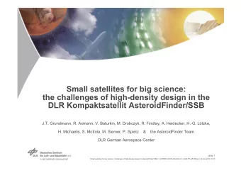 Small satellites for big science:  the challenges of high-density design in the  DLR