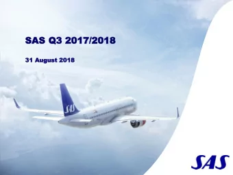 SA  SAS  S Q3  Q3 20  2017  17/20  /2018  18  31 A  31 August  ugust 2018  2018  Strong earnings in