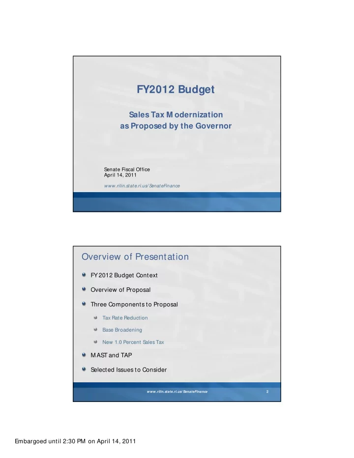 fy2012 budget