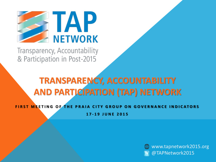 transparency accountability and participation tap network