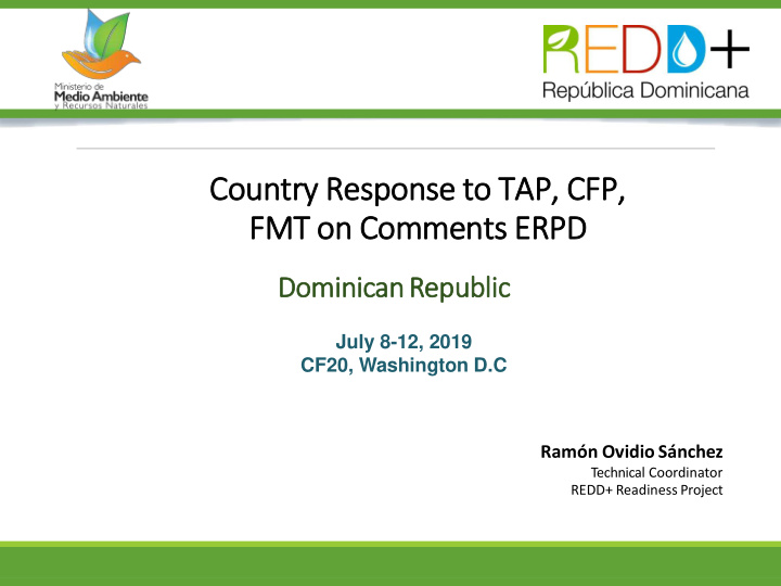 country response to tap cfp fmt on on comments erpd