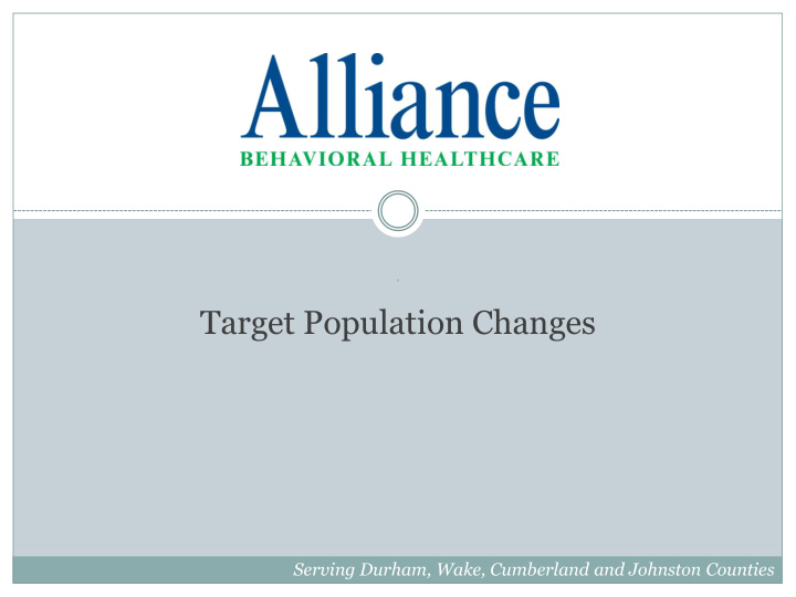 target population changes