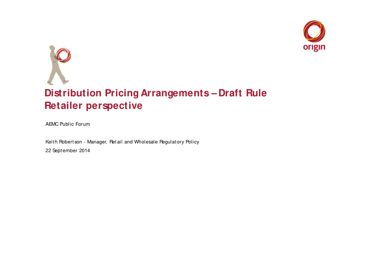 distribution pricing arrangements draft rule retailer
