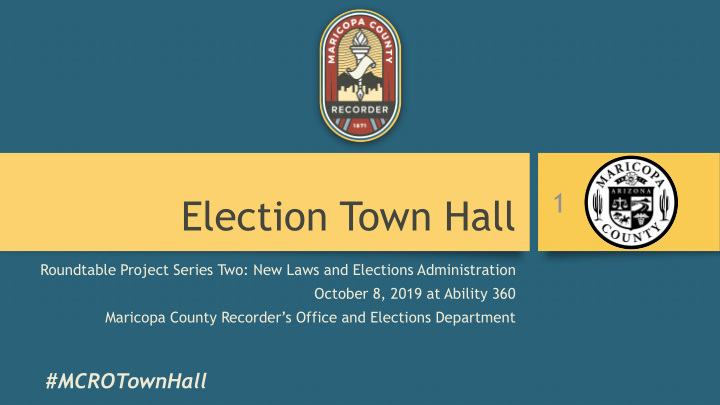 election town hall