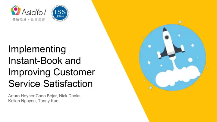 implementing instant book and improving customer service