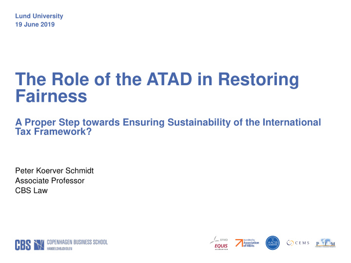 the role of the atad in restoring fairness
