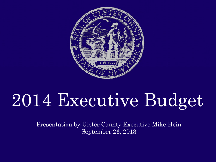 2014 executive budget