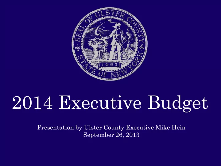 2014 executive budget