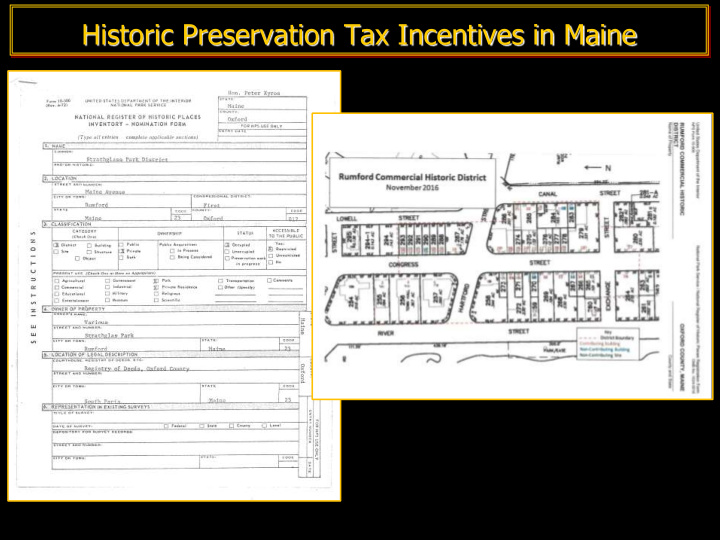 historic preservation tax incentives in maine