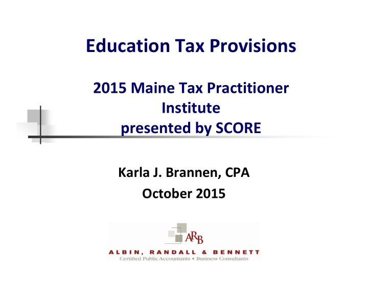 education tax provisions