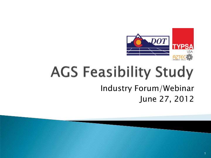 industry forum webinar june 27 2012