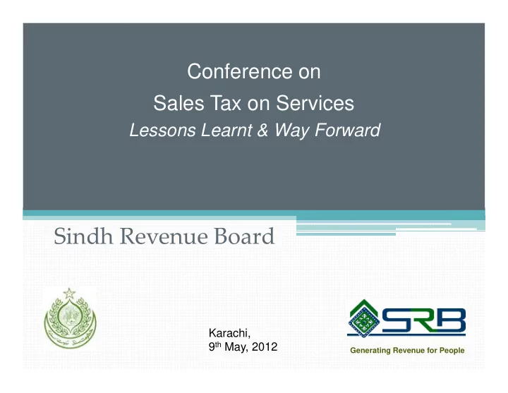 sindh revenue board