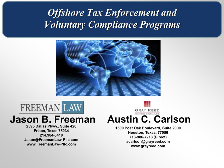 offshore tax enforcement and voluntary compliance