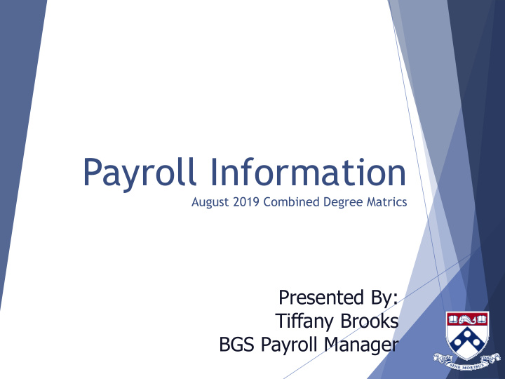 payroll information
