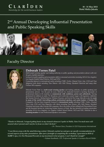 1  Contact Admissions Offjce at +65 6899 5030 | admissions@claridenglobal.com |