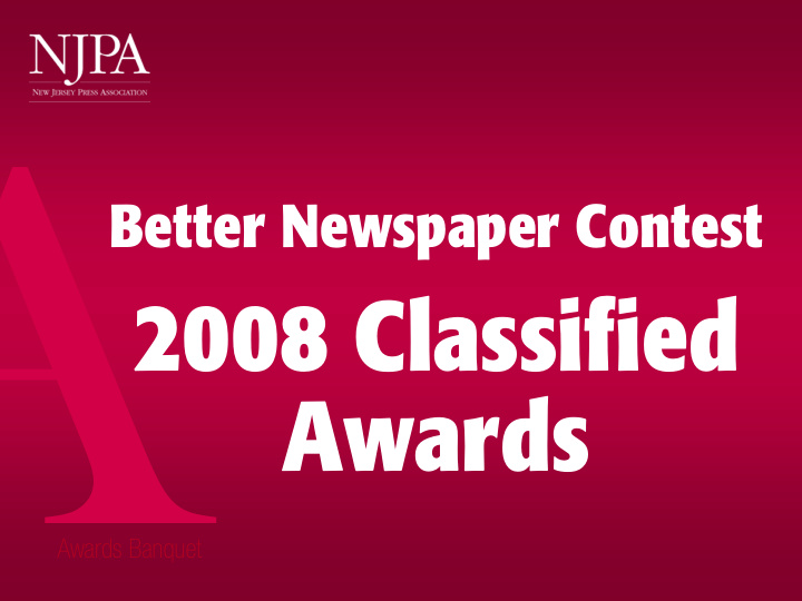 2008 classified awards