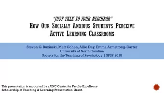 Steven G. Buzinski, Matt Cohen, Allie Day, Emma Armstrong-Carter  University of North Carolina